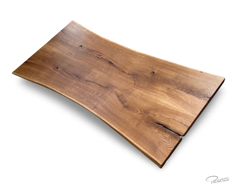 Flying Oak Esstisch - Butterfly Eiche -  Rustic & Nature auf Glaswangen Untergestell