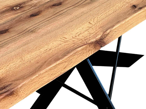 Urige Altholz Eiche Nature Tischplatte Esstisch Unikat Handmade Rustikal & Clean