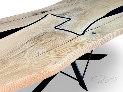 Tischplatte Baumplatte Esche XL 310x115cm 