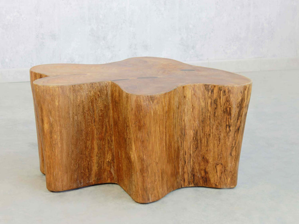 Couchtisch aus einem Teak Baumstamm Teak | 2 Größen
