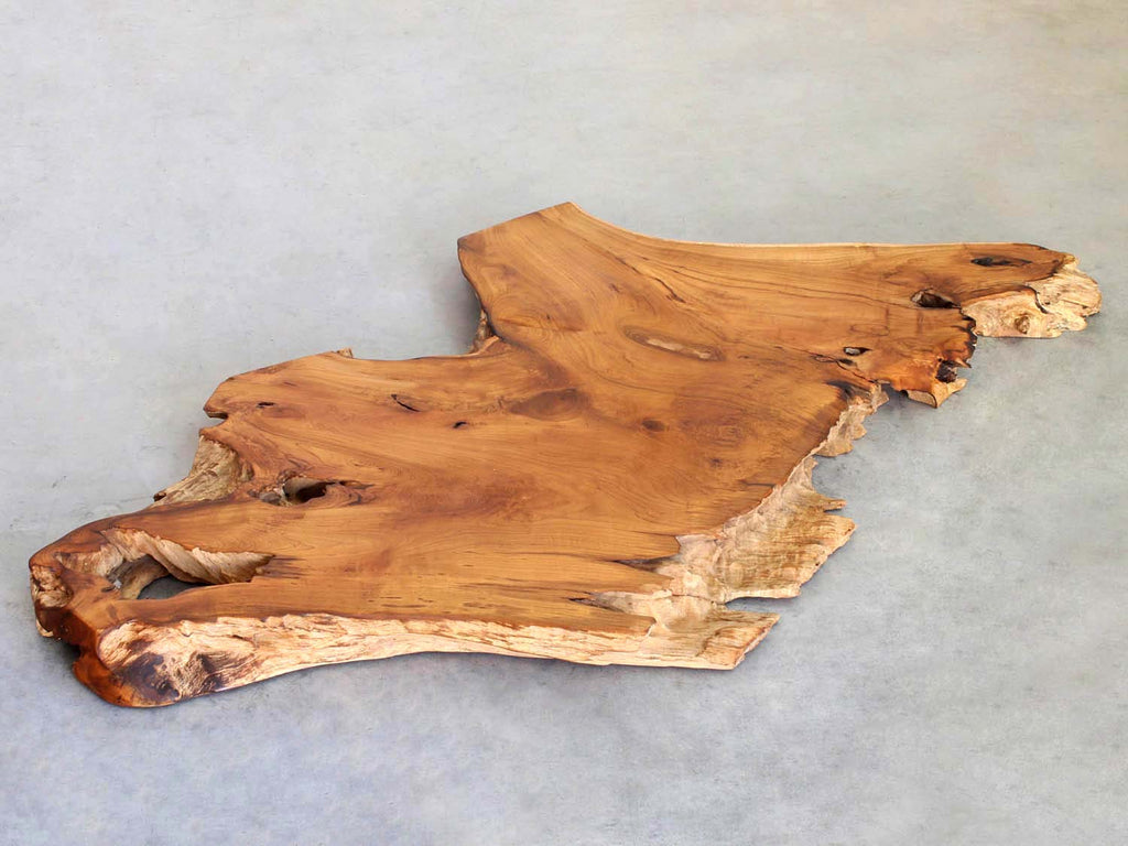 Baumplatte aus Teakholz Altbestand Unikat Baumscheibe 155x85cm | 75mm