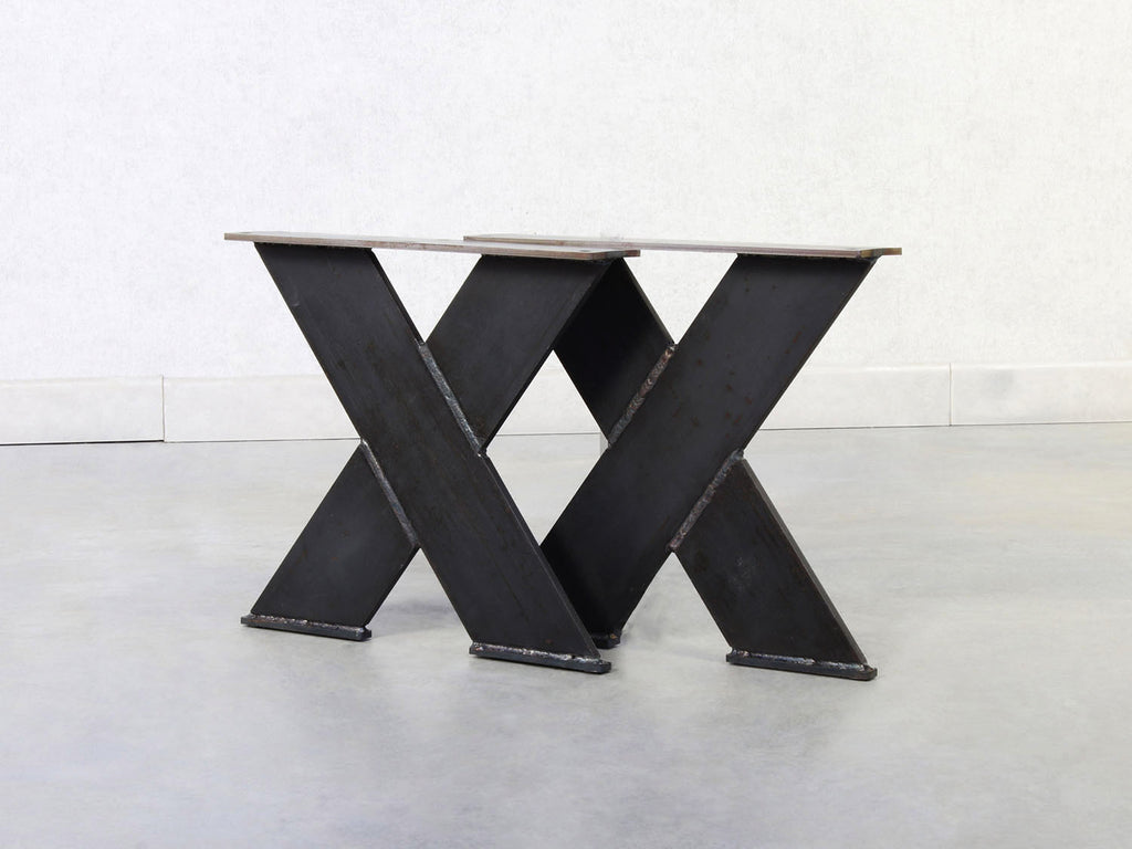 Couchtisch Untergestell Rohstahl X Massiv – Picassi