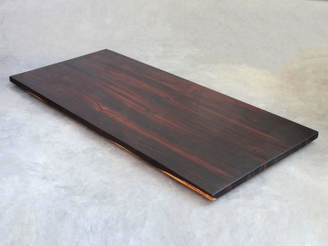 Massive Tischplatte aus Rosewood schwarz Einzelstück 230x100cm | 40mm