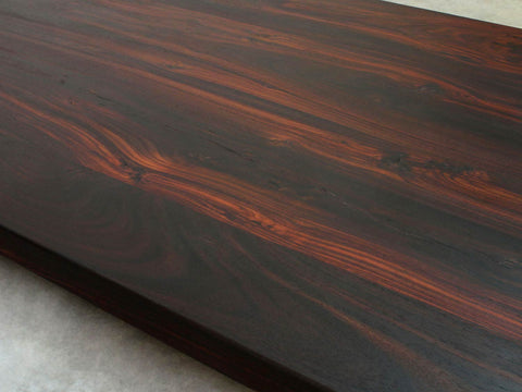 Massive Tischplatte aus Rosewood schwarz Einzelstück 230x100cm | 40mm
