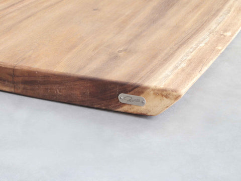 Suar Tischplatte Baumplatte Massiv 60mm mit Baumkante
