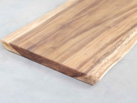 Suar Tischplatte Baumplatte Massiv 60mm mit Baumkante