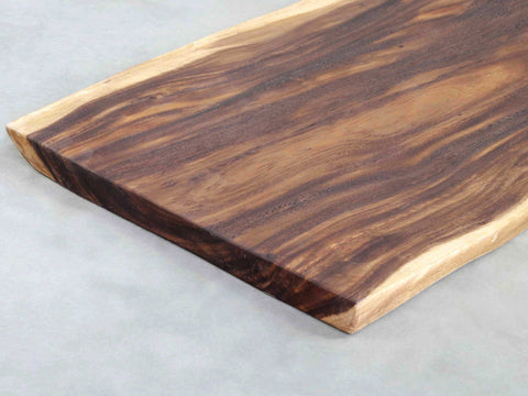 Suar Tischplatte Baumplatte Massiv 60mm mit Baumkante