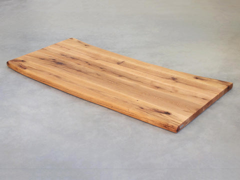 Tischplatte aus Eichenholz Schreibtisch mit ergonomischer Baumkante nach Maß