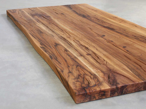 Eiche Tischplatte Massiv mit Baumkante nach Maß
