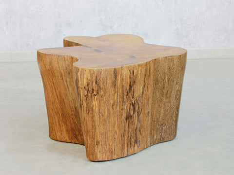 Couchtisch aus einem Teak Baumstamm Teak | 2 Größen